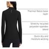 baleaf Women's Thermal Shirts Mock Neck Top with Neck Gaiter Black 2XL view 4