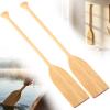 Silipull 2 Pcs 2.5-4 ft Wooden Canoe Oar Paddle, 30-48 Inches Paddle Canoe, Solid Pine Handheld Wooden Oar for Kayak Water Sport Home Decoration(4 ft,Classic Blades,Light Brown) view 1