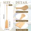 Silipull 2 Pcs 2.5-4 ft Wooden Canoe Oar Paddle, 30-48 Inches Paddle Canoe, Solid Pine Handheld Wooden Oar for Kayak Water Sport Home Decoration(4 ft,Classic Blades,Light Brown) view 2