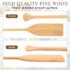 Silipull 2 Pcs 2.5-4 ft Wooden Canoe Oar Paddle, 30-48 Inches Paddle Canoe, Solid Pine Handheld Wooden Oar for Kayak Water Sport Home Decoration(4 ft,Classic Blades,Light Brown) view 3