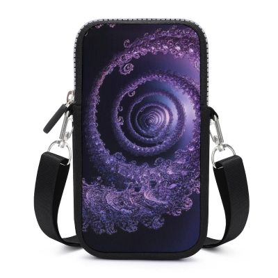CWECVWE Crossbody Cellphone Wallet Bag, Small Mobile phone bag, Travel Purse Holder With Adjustable Strap Compatible with Trippy Purple Tie Dye