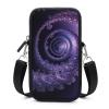 CWECVWE Crossbody Cellphone Wallet Bag, Small Mobile phone bag, Travel Purse Holder With Adjustable Strap Compatible with Trippy Purple Tie Dye view 1