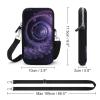 CWECVWE Crossbody Cellphone Wallet Bag, Small Mobile phone bag, Travel Purse Holder With Adjustable Strap Compatible with Trippy Purple Tie Dye view 2