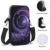 CWECVWE Crossbody Cellphone Wallet Bag, Small Mobile phone bag, Travel Purse Holder With Adjustable Strap Compatible with Trippy Purple Tie Dye view 4
