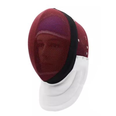 KXJPIZIYB 350N Fencing Mask, Epee Fencing Helmet, with Removable Lining, Fencing Gear, for Epee Athlet Training Athlet Use(Red,Medium)