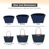 LOUKAYCCI Felt Purse Organizer Insert for Longchamp Le Pliage M Handbag Insert (Dark Blue, Medium) view 4