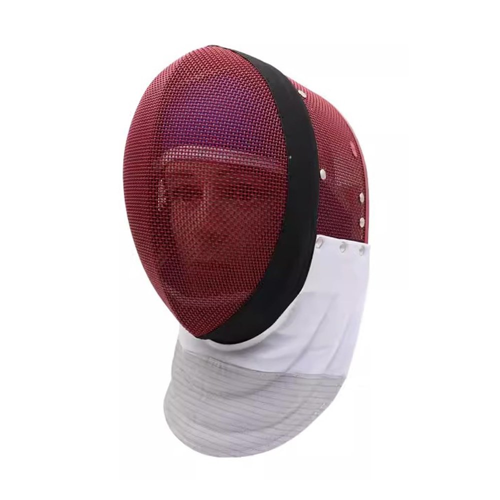 KXJPIZIYB 350N Fencing Mask, Foil Fencing Helmet, with Removable Lining, Fencing Gear, for Foil Athlet Training Athlet Use(Red,Large)
