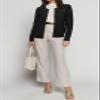 Arach&Cloz Womens 2025 Lightweight Button Down Long Sleeve Business Casual Clothes Crew Neck Soft Knit Fall Black Cardigan Summer Fashion Outfits Trendy Ribbed Sweater Tops view 3