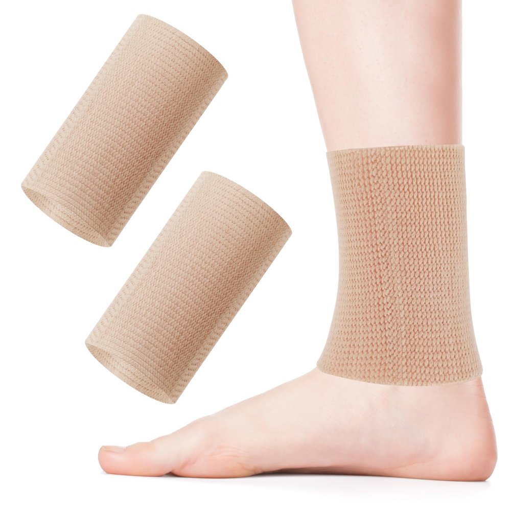 Piriuuo 2 Pcs Ankle Gel Sleeve Padded Skate Socks Ankle Protector for Shoes Ice Skate Guards Padded Ankle Protector Brace Ice Skating Protection for Figure Skating Riding Hockey Roller Inline Ski
