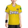 Vafogehu Flag of Zambia Children's Football Jersey Short Sleeve Casual T-Shirt 110CM view 1