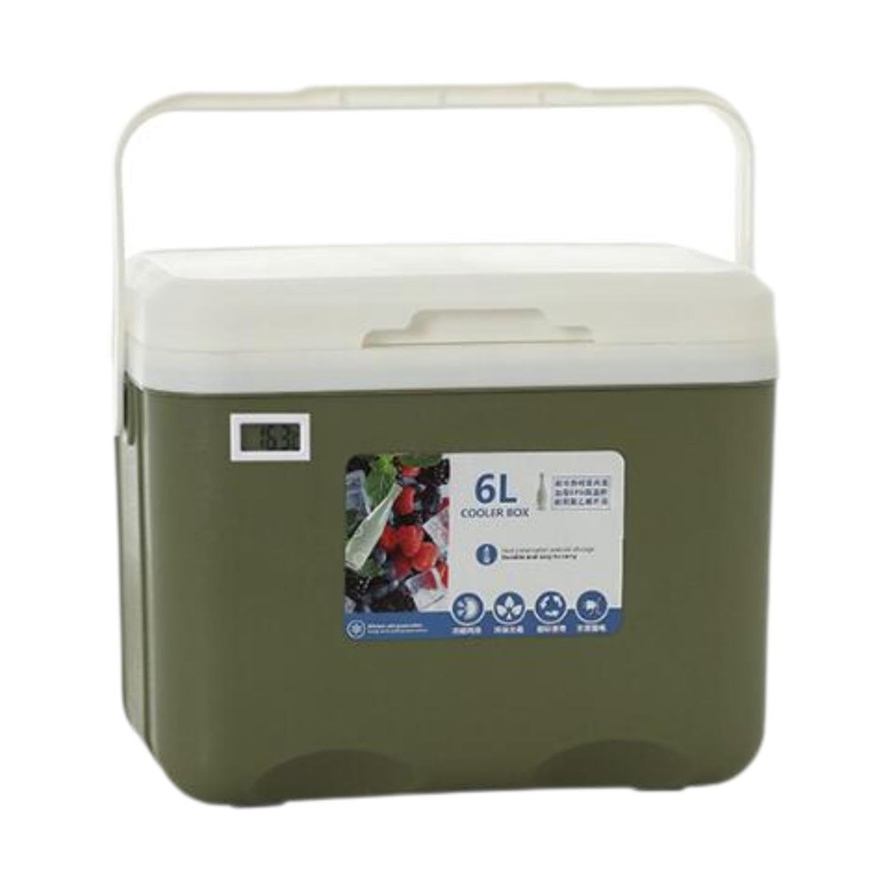 Amagogo Cooler Box Small Ice Chest Personal 6L Cold Storage Insulated Box Insulated Portable Cooler for Commercial Party Breast Milk, Green