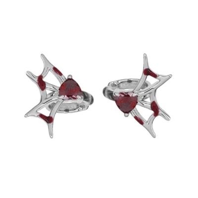 YZYDF Bat Clip On Earrings with Heart for Women Animal Earrings n-Piercied Earrings Halloween Earrings Cartilage Earrings
