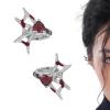YZYDF Bat Clip On Earrings with Heart for Women Animal Earrings n-Piercied Earrings Halloween Earrings Cartilage Earrings view 2