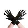 ABWL Black Latex Gloves for Women Men,Natural Rubber Short Gloves Cosplay Costume Party Clubwear (XL) view 1