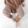 Dkygxwt Baby Girls Home Wear Leggings Infant New-orn Boys Stripe Knitted Tights Soft Roomy Fit (Brown, 18-24 Months) view 2