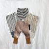 Dkygxwt Baby Girls Home Wear Leggings Infant New-orn Boys Stripe Knitted Tights Soft Roomy Fit (Brown, 18-24 Months) view 3