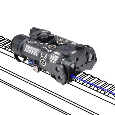 Red/Green/Blue Laser Sight + Strobe/Momentary/Constant Modes Whitelight LED 150 Lumens Flashlight with IR LaserMetal L3-NAGL Box Laser Sightswith Pressure Switchfor 20mm Rail(Blue Laser BK)