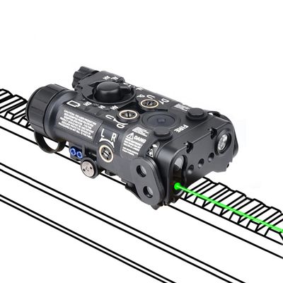 Red/Green/Blue Laser Sight + Strobe/Momentary/Constant Modes Whitelight LED 150 Lumens Flashlight with IR LaserMetal L3-NAGL Box Laser Sightswith Pressure Switchfor 20mm Rail(Green Laser BK)