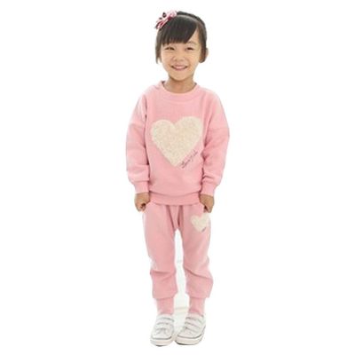 Toddler Baby Girls Heart Print Tracksuit Outfits 2pcs Butterfly Long Sleeve Sweatshirts T-Shirts & (Pink, 5-6 Years)