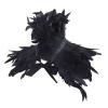 Beisto Halloween Feather Cape Adult Witch Wings Shawl Neck Cover Cosplay Masquerade Party Costume Collar Shoulder Wrap Black view 3
