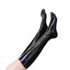 ABWL Black Latex Thigh High Stockings with Toes,Natural Rubber Latex Stockings for Women Men Cosplay Costumes (Latex, Black,L) view 1
