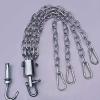 Heavy Duty Swing Chains 60cm with 4 Carabiners, Boxing Muay Thai Heavy Bag Hanger Chain and Swivel Silver view 1