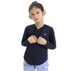 HMILES Girls Zip-Up Hoodie UPF50+ Sun Protection Jacket Hooded Cooling Long Sleeve Shirt Navy 3-4t view 2
