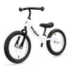 bicystar 14 Inch Toddler Balance Bike for 3-6 Year Old, Real Rubber Air Tires, No Pedal Kids Bike with Adjustable Seat & Handlebar, Footrest, Gift Bike for 3-5 Boys Girls, White view 1