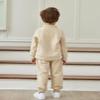 Arshiner Toddler Boy Outfits Long Sleeve Fleece Sweatshirt Pants Fall Winter Clothes Set 5-6 Years Khaki view 4