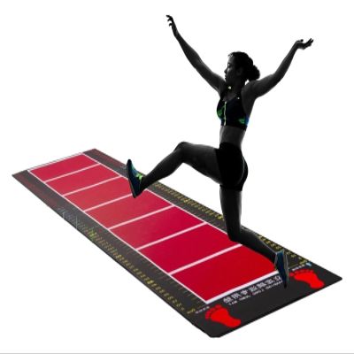 yinjieUS Standing Long Jump Mat, Long Jump Mat, Adults/Kids Long Jump Measuring Mat with Double Side Non Skid, Indoor Exercise Test Board(2.6ftx8.2ft)