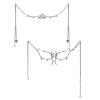 YZYDF 2Pcs Punk Cyborgs Masquerade Mask Half Face Magics Metal Mask Irregular Fluid Face l Decoration for Women, Silver view 1