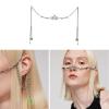 YZYDF 2Pcs Punk Cyborgs Masquerade Mask Half Face Magics Metal Mask Irregular Fluid Face l Decoration for Women, Silver view 2