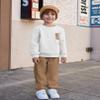 Arshiner Toddler Boys Fleece Colorblock Pocket Sweatshirt & Sweatpants Outfit Set Fall Winter Clothes 4t -White/Brown view 2