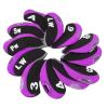Vomeko Golf Iron Covers,Golf Iron Head Covers Neoprene Golf Iron Covers Set 12pcs for All Brands C.allaway,P.ing,T.aylormade,C.obra Etc.(Black and purple) view 2