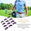 Vomeko Golf Iron Covers,Golf Iron Head Covers Neoprene Golf Iron Covers Set 12pcs for All Brands C.allaway,P.ing,T.aylormade,C.obra Etc.(Black and purple) view 3