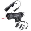 AWETHE Metal ML C1+ Box Laser Sight(with IR+Red/Green/Blue Laser+IR Fill Light+220 Lumens LED Flashlight),&M600C Strong Flashlight,&Modular Remote Pressure Switch(SF+2.5 Plug) Combo,Black view 1