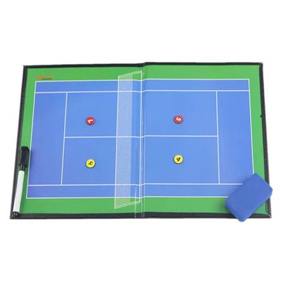 Generic Tennis Coaching Coaches Clipboard Tactical Magnetic Kit with Dry Erase, Marker Pen, Tennis Lineup Cards Whiteboard, 42x27cm, DCASTSBLB-42X27CM
