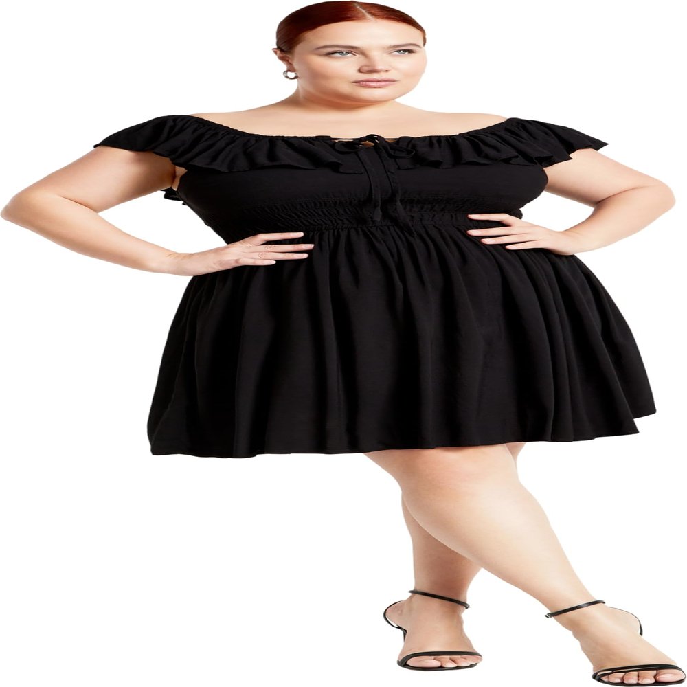 City Chic Tahitian Dress Black