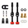 Tubeless Presta Valve Stem Kit, Bicycle Tubeless Valve Stem with Bicycle Valve Adapter with Valve Core Remover Tool and Valve Stem Caps, Black(60mm) view 1