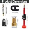 Tubeless Presta Valve Stem Kit, Bicycle Tubeless Valve Stem with Bicycle Valve Adapter with Valve Core Remover Tool and Valve Stem Caps, Black(60mm) view 3