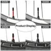 Tubeless Presta Valve Stem Kit, Bicycle Tubeless Valve Stem with Bicycle Valve Adapter with Valve Core Remover Tool and Valve Stem Caps, Black(60mm) view 4