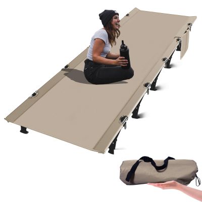 SKDGPS Camping Cot, Ultralight Folding Backpacking Cot, Outdoor Bed Tent Cot, Portable Camping Bed for Adults Lightweight cot Hiking Travel Home (Beiges,Red)