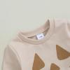 Ursobutegl Toddler Baby Boy Girls Halloween Outfit Pumpkin Face Sweatshirt Pullover Tops Pants Fall Winter Clothes Set (Khaki Pumpkin Face, 18-24 Months) view 4