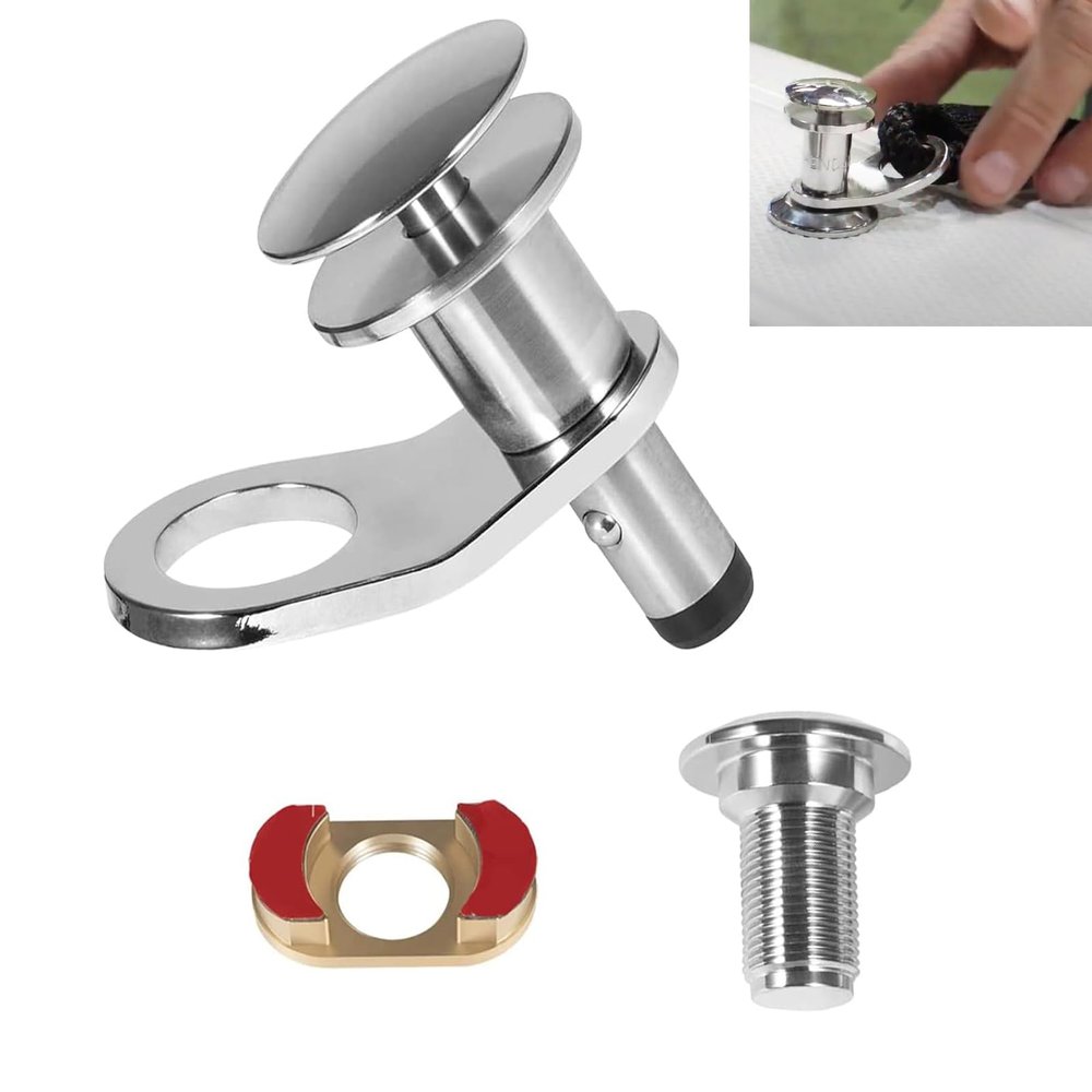 3/8'' Quick-Release Fender Holder Pin Docking and 3/8'' Quick-Release Fender Receiver Docking kit --316 Stainless Steel