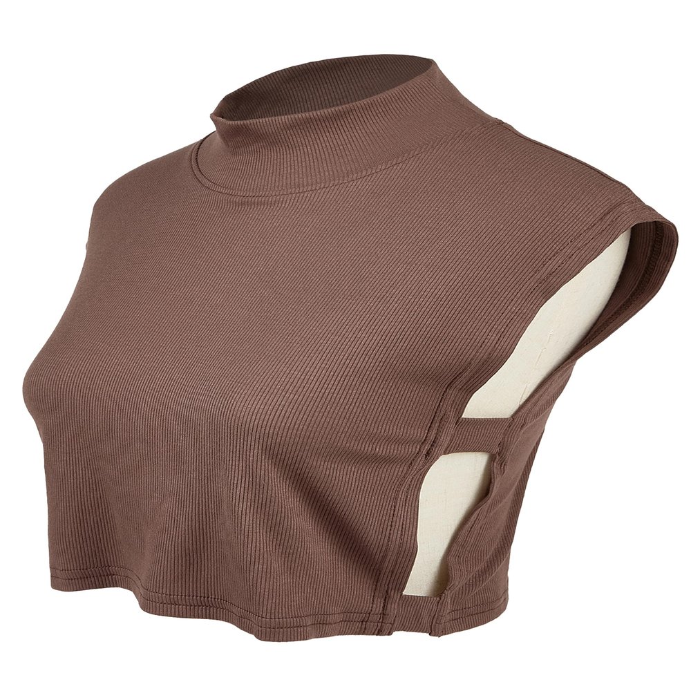 Eyibenlialn Brown Fake Turtle Neck Detachable Collar Base Layer Top Comfortable Mock Turtleneck for Daily Wear and Outdoor Sports for Girl & Women