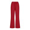 Xiaojmake Women's Summer Cotton Linen Pants Wide Leg Casual Drawstring High Waist Palazzo Pants Loose Trouser with Pockets Red view 4