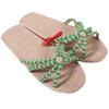 TRBPQAS Unisex Straw Slipper Rattan Summer Slippers, Indoor Slippers Casual Sandals Woven Slipper Shoes Natural Braided Shoes (Green,Women 8.5-10/Men 7-8.5) view 1