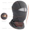 BASSDASH Winter Balaclava Fleece Ski Mask Ninja Hood Neck Warmer Fishing Hunting Dark Heather Grey view 2