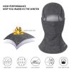 BASSDASH Winter Balaclava Fleece Ski Mask Ninja Hood Neck Warmer Fishing Hunting Dark Heather Grey view 4