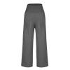 Xiaojmake Women's Summer Cotton Linen Pants Wide Leg Casual Drawstring High Waist Palazzo Pants Loose Trouser with Pockets view 4